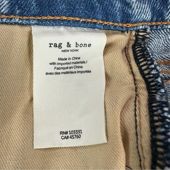 Rag & Bone Peyton Sliced Mid-Rise Bootcut Jeans in Lou.  Sz: 25 - Picture 13 of 15